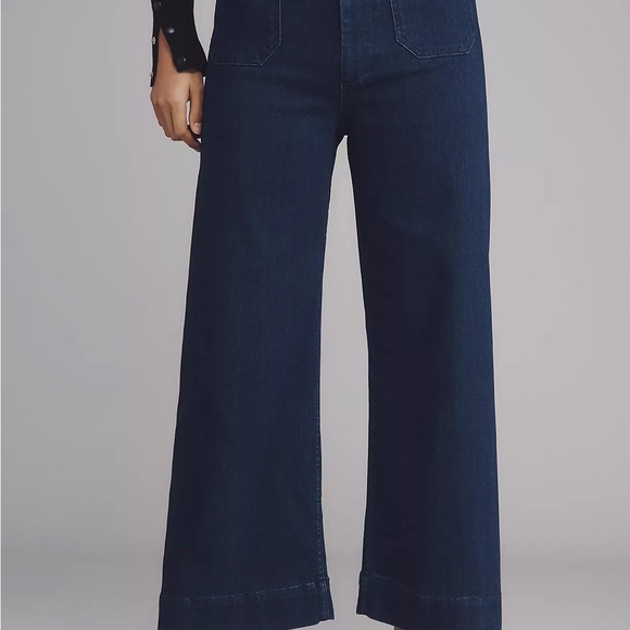 NWT! Anthro The Colette Crop High-Rise Wide-Leg Jeans by Maeve PETITE ONLY - Picture 10 of 11